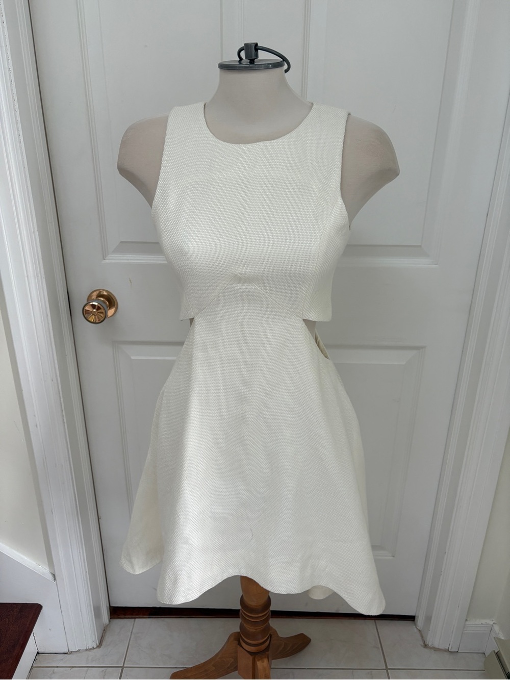 Finders Keepers Ivory Cutout Midi Dress
